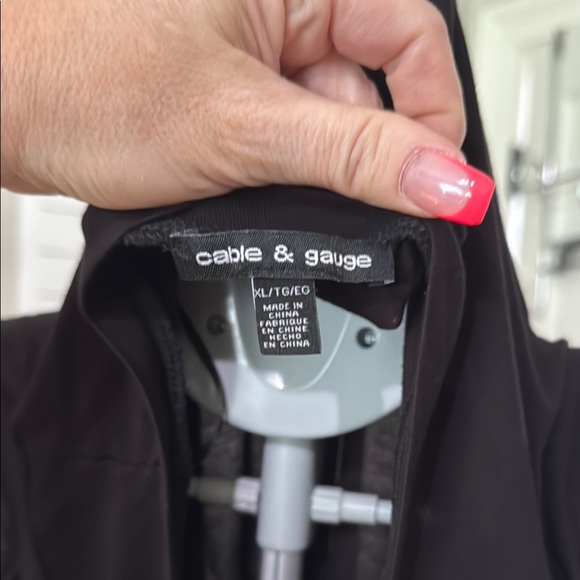 Cable & Gauge Black Relaxed Fit Short Sleeve Tee - Picture 2 of 6